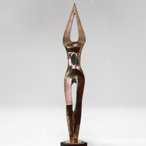 bronze tall figure sculpture indoor outside