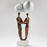 bronze marble love sculpture