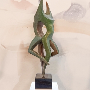 born to dance bronze figurative abstract sculpture