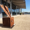 steel plane sculpture public australian garden art