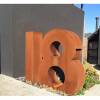 Lettering—-CORTEN-[Corten,-outdoor,]Pierre-Le–Roux–australian–sculpture-outdoor-drive-way-entry-house-numbers
